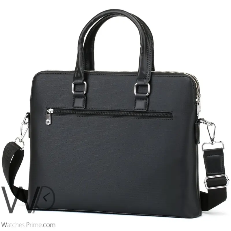Montblanc Business Black Leather Handbag Men | Watches Prime