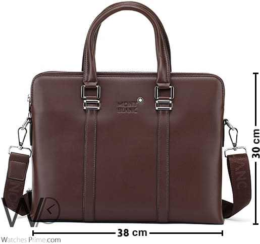 Montblanc Business Brown Briefcase Handbag | Watches Prime