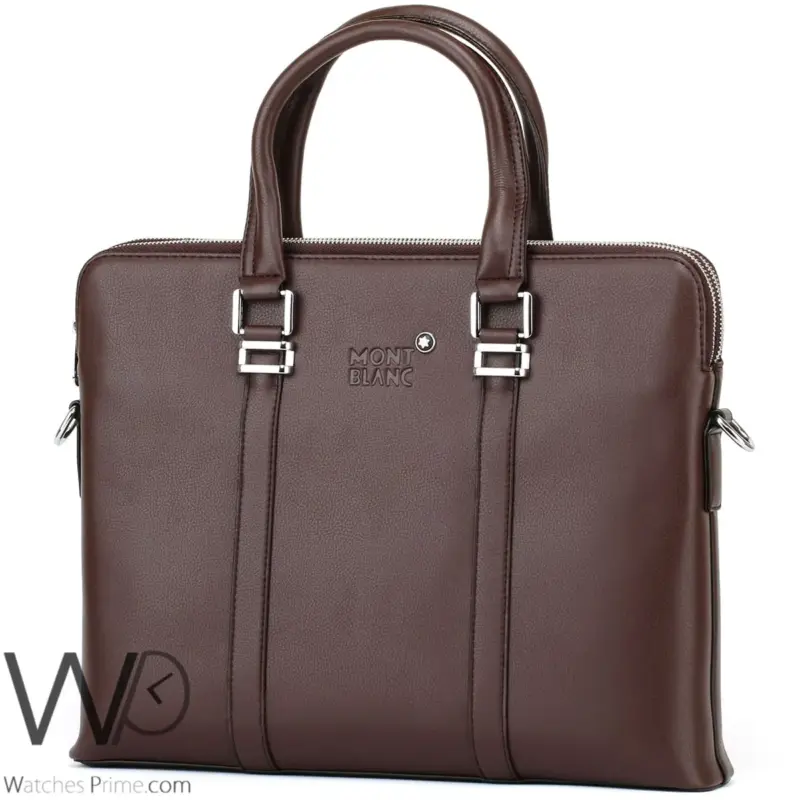 Montblanc Business Brown Briefcase Handbag | Watches Prime