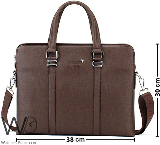 Montblanc Business Brown Leather Handbag | Watches Prime