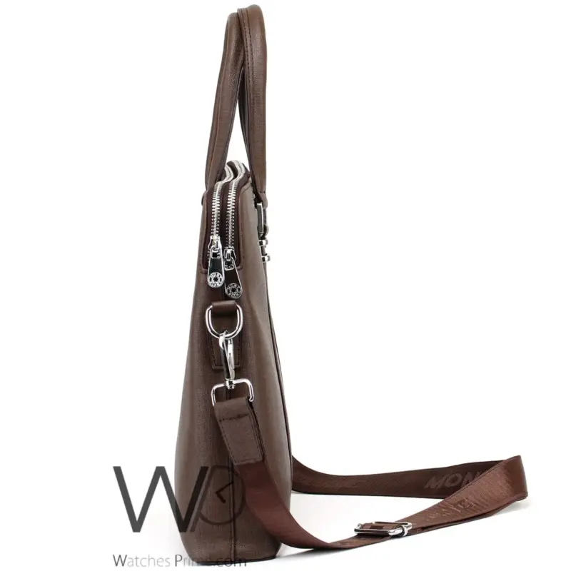Montblanc Business Brown Leather Handbag | Watches Prime