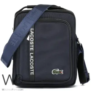 Navy blue lacoste crossbody shoulder mens messenger bag
