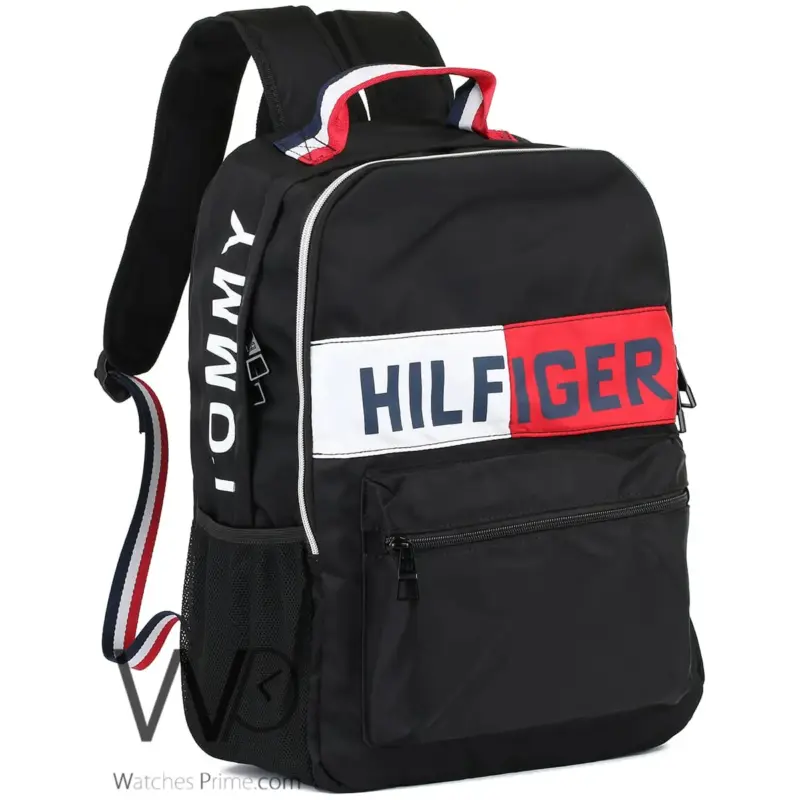Tommy Hilfiger Backpack Black Colorblock Bag | Watches Prime