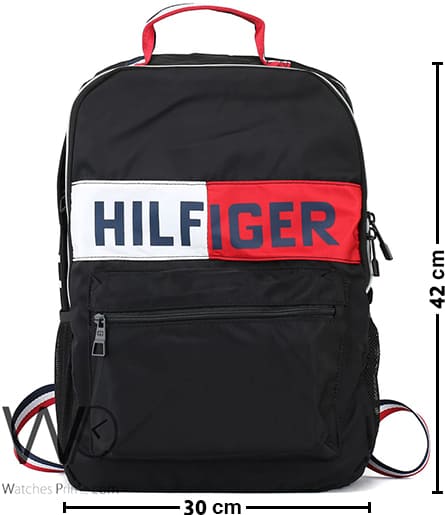 Tommy Hilfiger Backpack Black Colorblock Bag | Watches Prime