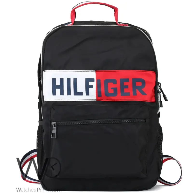 Tommy Hilfiger Backpack Black Colorblock Bag | Watches Prime