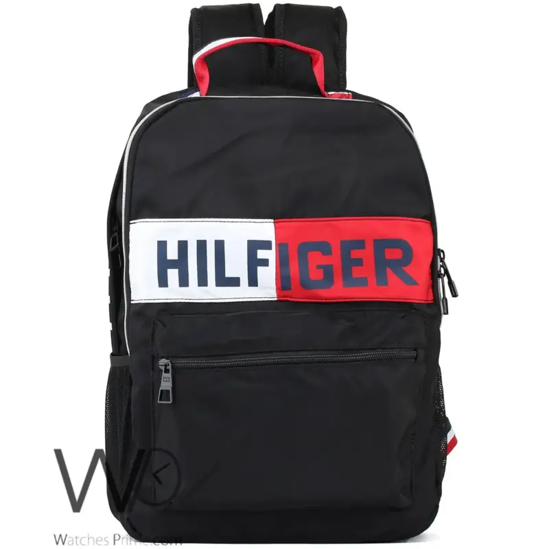 Tommy Hilfiger Backpack Black Colorblock Bag | Watches Prime