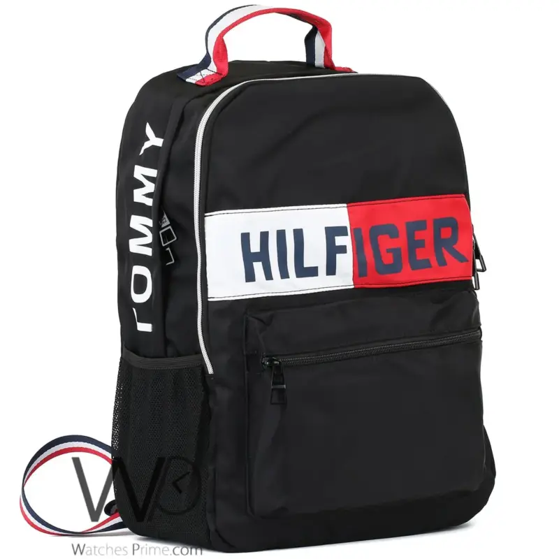 Tommy Hilfiger Backpack Black Colorblock Bag | Watches Prime