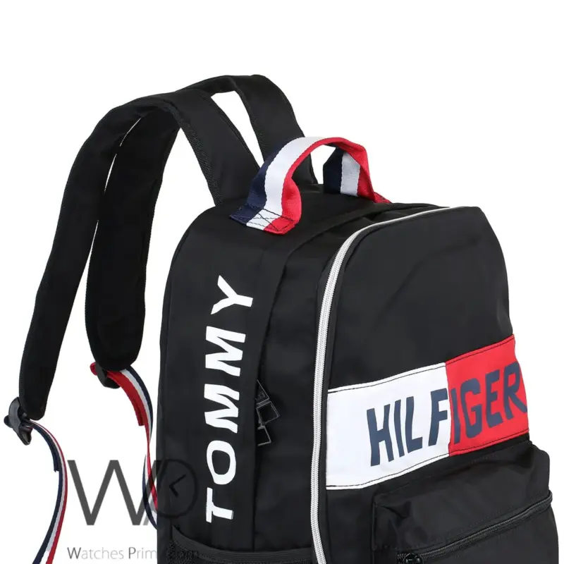 Tommy Hilfiger Backpack Black Colorblock Bag | Watches Prime