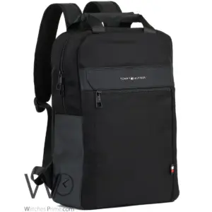 Tommy hilfiger backpack black men laptop bag