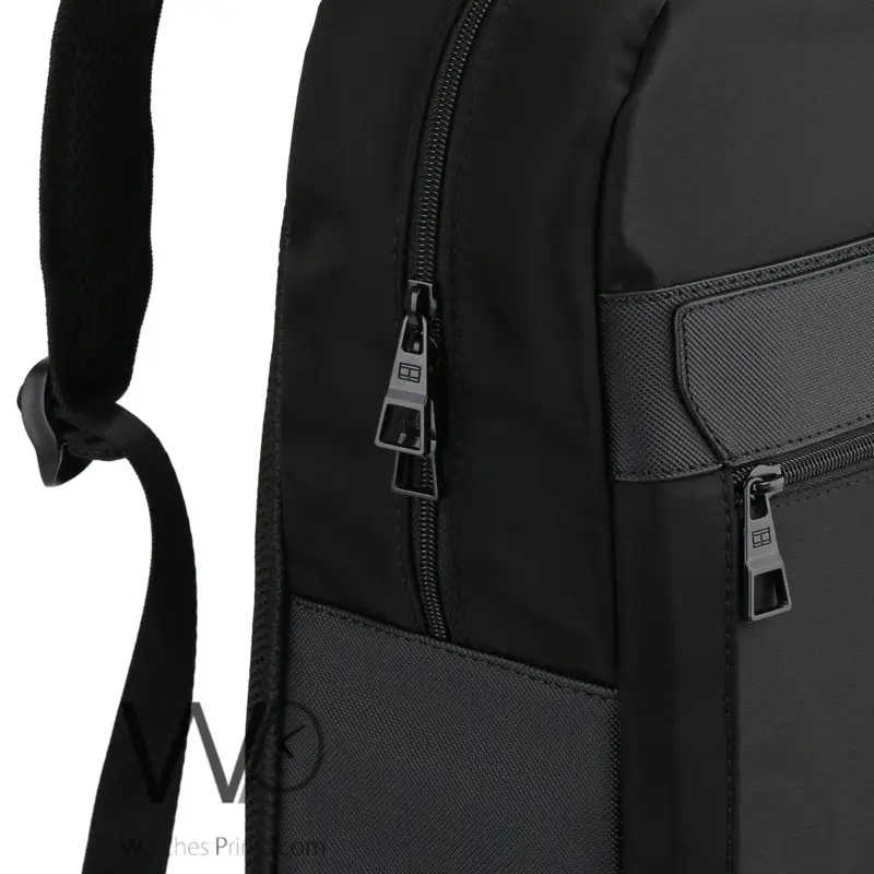 Tommy Hilfiger Backpack Black Men Laptop Bag| Watches Prime
