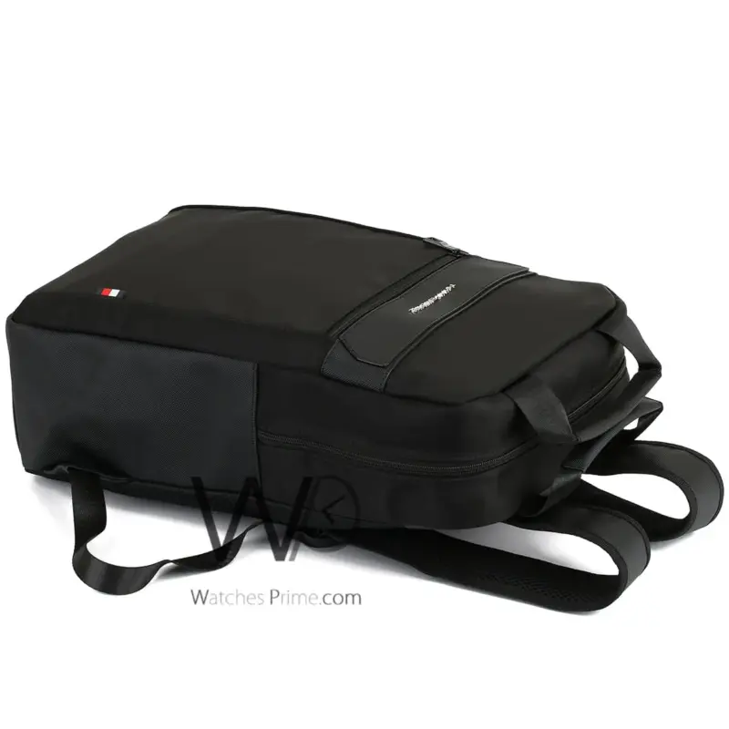 Tommy Hilfiger Backpack Black Men Laptop Bag| Watches Prime