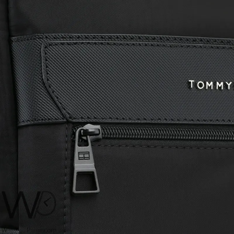 Tommy Hilfiger Backpack Black Men Laptop Bag| Watches Prime