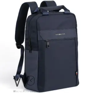 Tommy hilfiger backpack navy blue men laptop bag