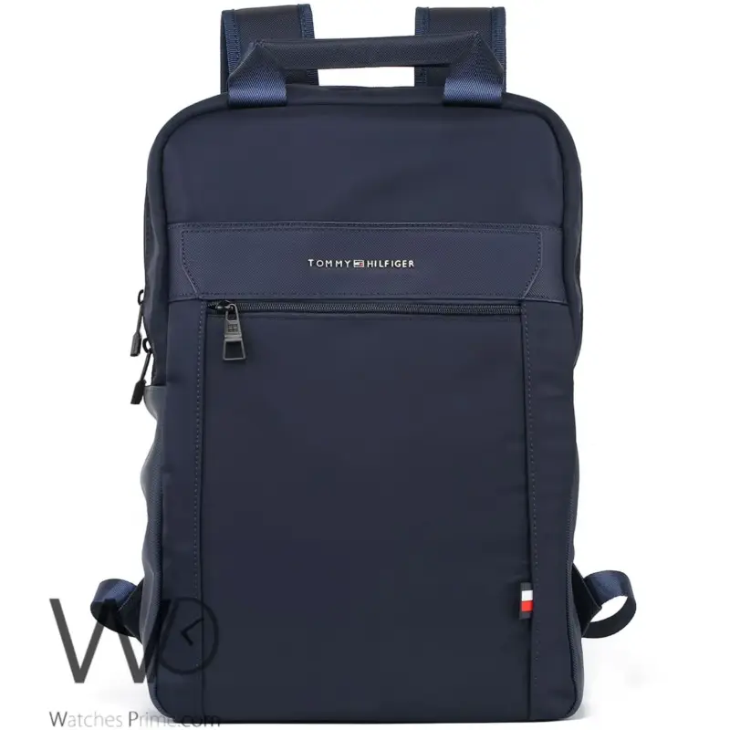 Tommy Hilfiger Backpack Navy Blue Laptop Bag | Watches Prime