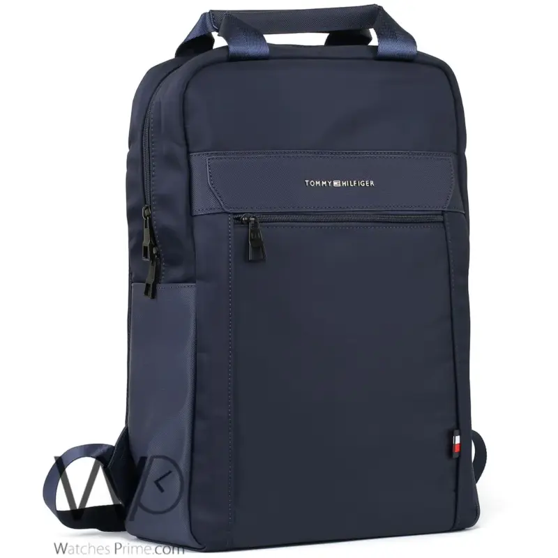 Tommy Hilfiger Backpack Navy Blue Laptop Bag | Watches Prime
