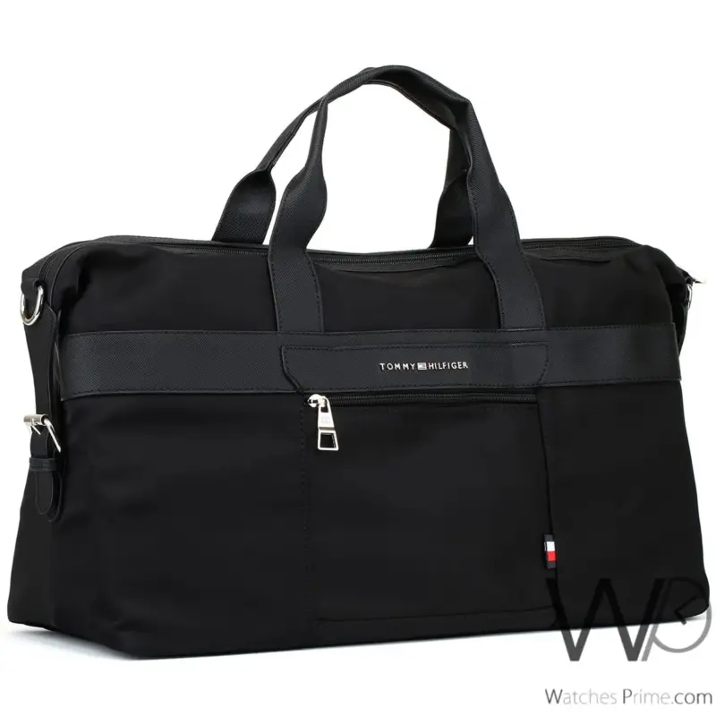 Tommy Hilfiger polyester Black Duffle Bag | Watches Prime