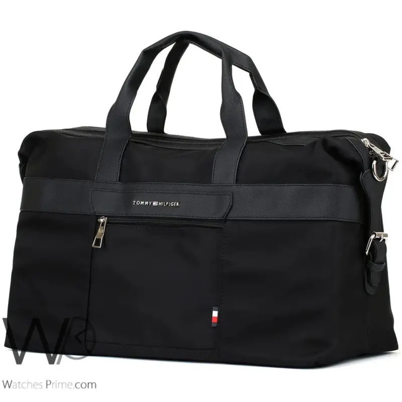 Tommy Hilfiger polyester Black Duffle Bag | Watches Prime