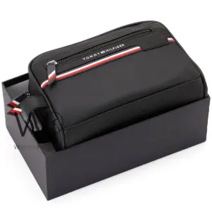 Tommy hilfiger black handbag for men gift box