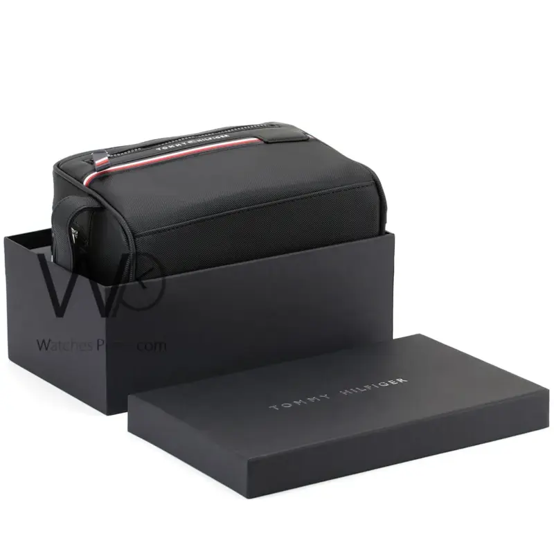 Tommy Hilfiger Black Handbag Men Gift Box | Watches Prime
