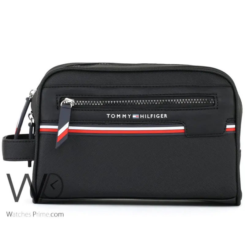 Tommy Hilfiger Black Handbag Men Gift Box | Watches Prime