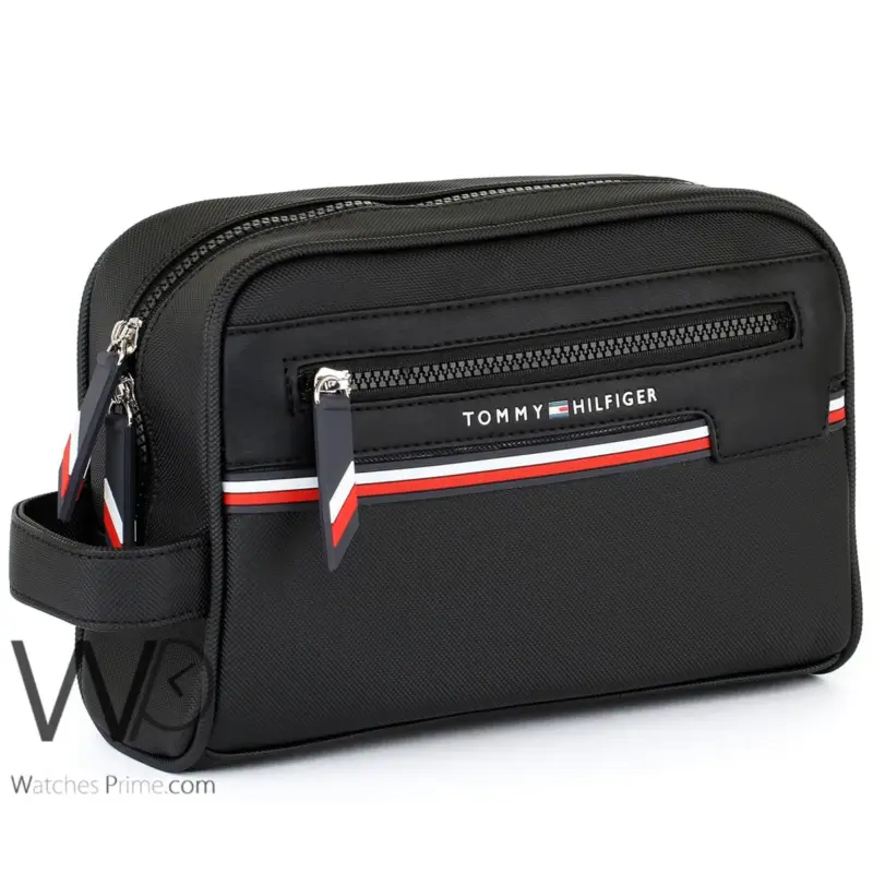 Tommy Hilfiger Black Handbag Men Gift Box | Watches Prime