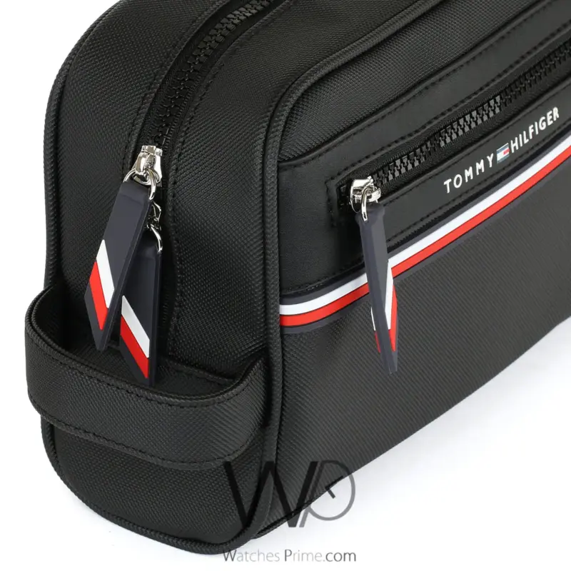 Tommy Hilfiger Black Handbag Men Gift Box | Watches Prime