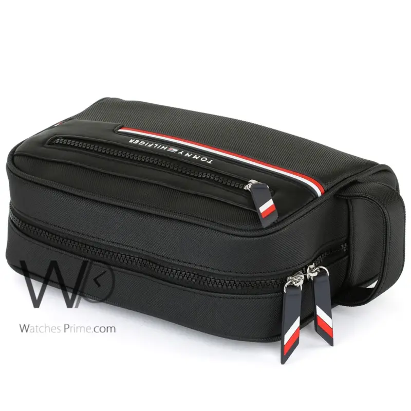 Tommy Hilfiger Black Handbag Men Gift Box | Watches Prime