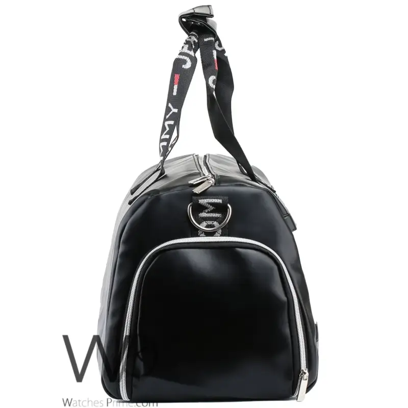 Tommy Hilfiger H Black Leather Duffle Bag | Watches Prime