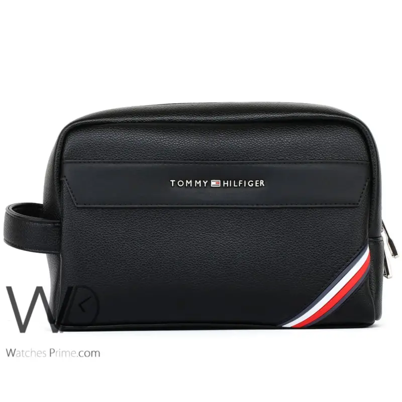 Tommy Hilfiger Black Handbag Men Gift Box | Watches Prime