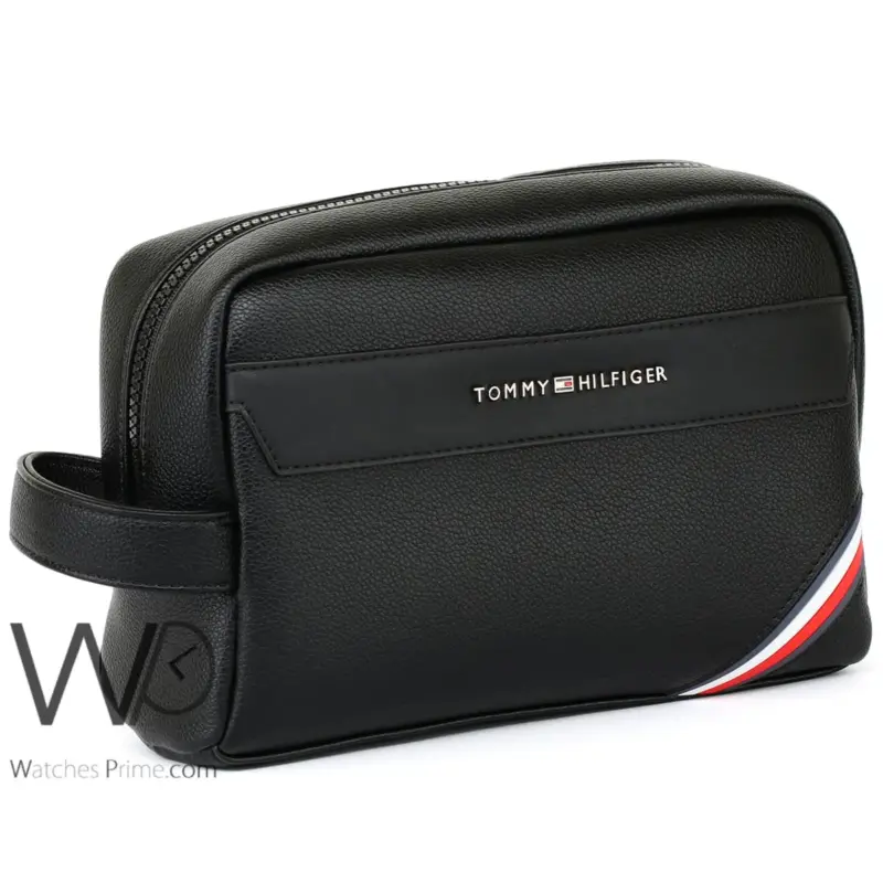 Tommy Hilfiger Black Handbag Men Gift Box | Watches Prime