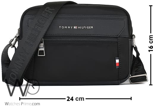 شنطة كتف رجالي تومي هيلفيغر Tommy اسود | واتشز برايم