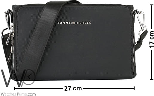 Tommy Hilfiger Crossbody Black Mens Hand Bag| Watches Prime