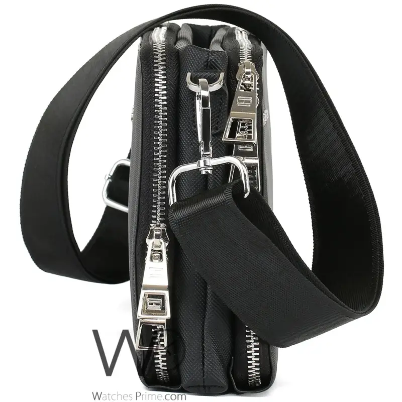 Tommy Hilfiger Crossbody Black Mens Hand Bag| Watches Prime