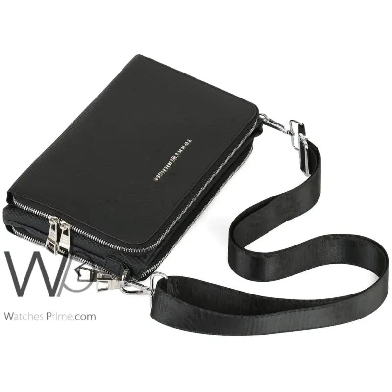 Tommy Hilfiger Crossbody Black Mens Hand Bag| Watches Prime
