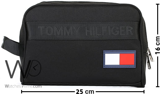 Tommy Hilfiger Fabri Black Handbag Men | Watches Prime