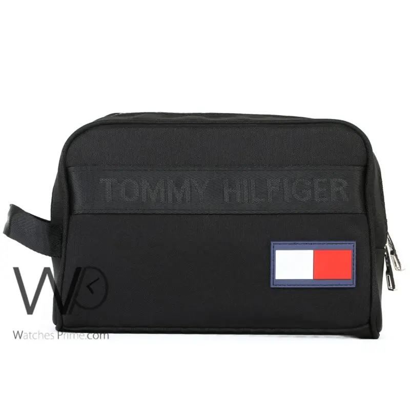 Tommy Hilfiger Fabri Black Handbag Men | Watches Prime