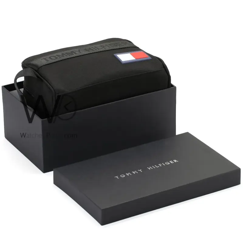 Tommy Hilfiger Fabri Black Handbag Men | Watches Prime