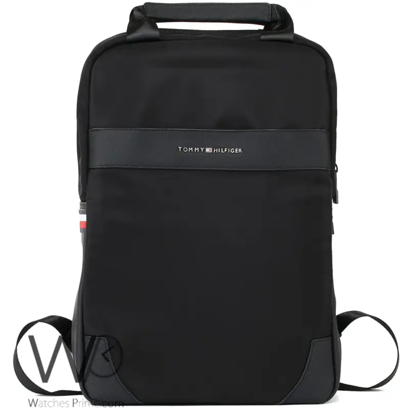 Tommy Hilfiger Laptop Black Men Backpack Bag | Watches Prime