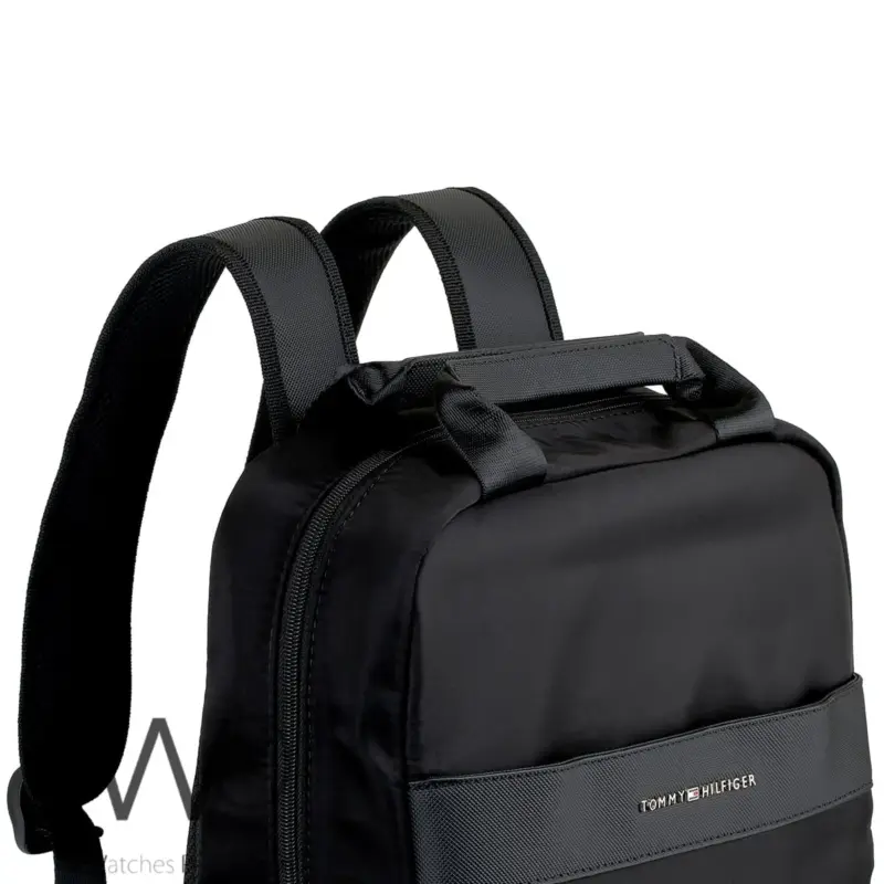 Tommy Hilfiger Laptop Black Men Backpack Bag | Watches Prime
