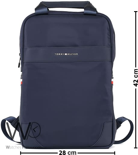 Tommy Hilfiger TH Navy Blue Men Backpack Bag | Watches Prime
