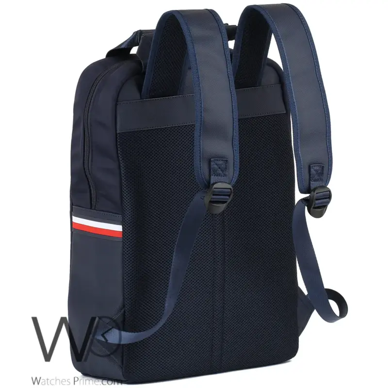 Tommy Hilfiger TH Navy Blue Men Backpack Bag | Watches Prime