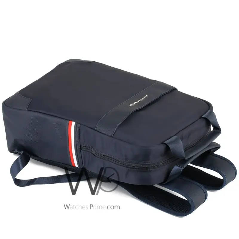 Tommy Hilfiger TH Navy Blue Men Backpack Bag | Watches Prime