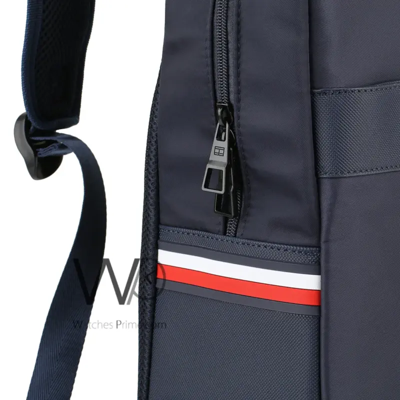 Tommy Hilfiger TH Navy Blue Men Backpack Bag | Watches Prime