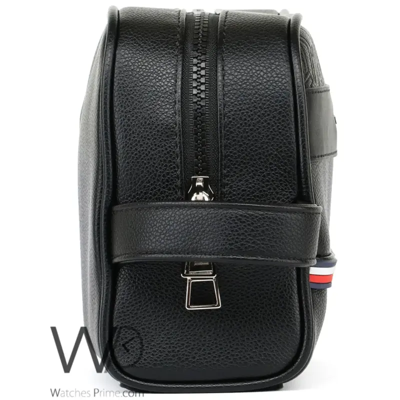 Tommy Hilfiger Black Handbag For Men Leather | Watches Prime