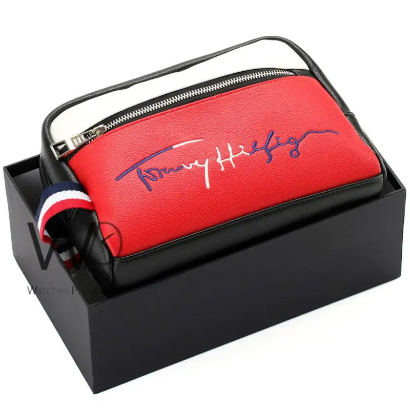 Tommy Hilfiger Red Handbag With Gift Box Men | Watches Prime