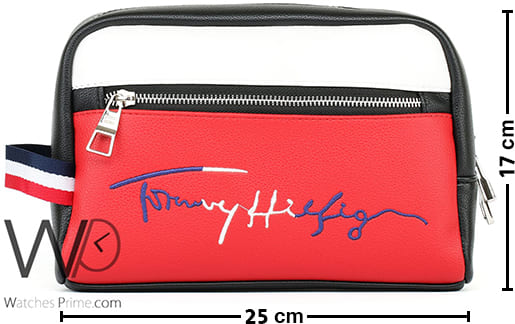 Tommy Hilfiger Red Handbag With Gift Box Men | Watches Prime