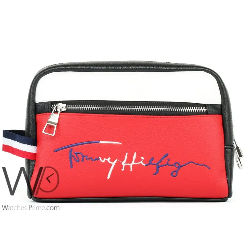 Tommy Hilfiger Red Handbag With Gift Box Men | Watches Prime