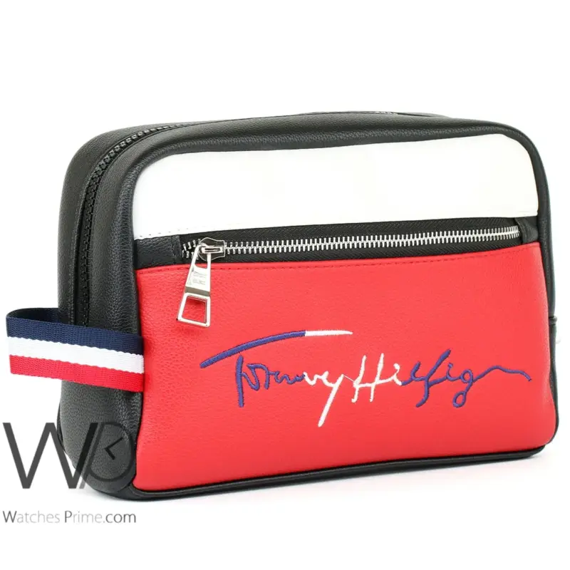 Tommy Hilfiger Red Handbag With Gift Box Men | Watches Prime