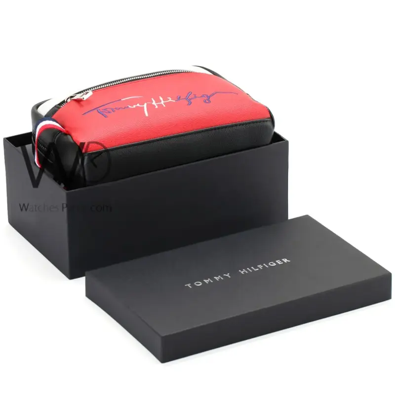 Tommy Hilfiger Red Handbag With Gift Box Men | Watches Prime