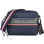 شنطة كتف رجالي تومي هيلفيغر Tommy جلد ازرق | واتشز برايم